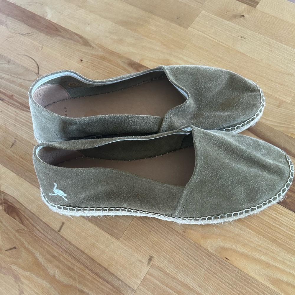 Inkerman espadrilles, size 40, olive green
